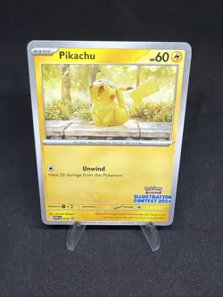 Pikachu #214 Pokemon TCG Scarlet & Violet Black Star Promo Illustration Contest - Image 2