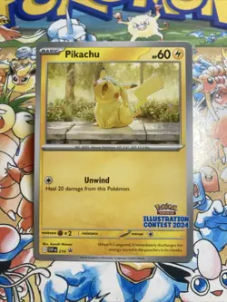 Pikachu Illustration Contest 2024 214 Black Star Promo Pokemon TCG - Image 2