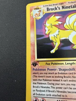 Brock's Ninetales 1st Edition Gym Challenge Holo 3/132 Pokemon HP - Image 2