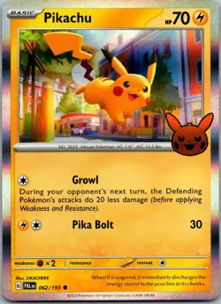 Pikachu 062/193 - Trick or Trade BOOster Bundle 2023 Pokemon TCG NM Holofoil - Image 1