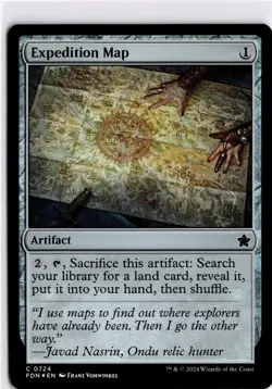 MTG Foundations FOIL Expedition Map C 724 NM Pack Fresh ActualScan of Card - Image 1