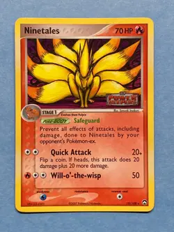 Pokemon Stamped Holo Ninetales- EX Power Keepers – 19/108 - LP - Image 1