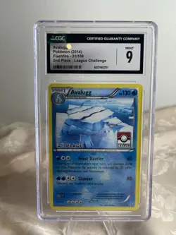 Pokemon Avalugg 31/106 2nd Place League Promo Crosshatch Reverse Holo CGC 9 - Image 1