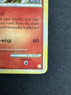 Pokemon TCG Ninetales 7/123 2010 Holo Rare HeartGold SoulSilver - Image 3