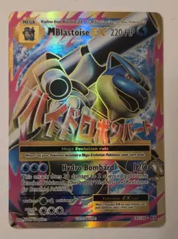 Pokemon M Blastoise EX Ultra Rare Full Art Holo Evolutions 102/108 - Image 1