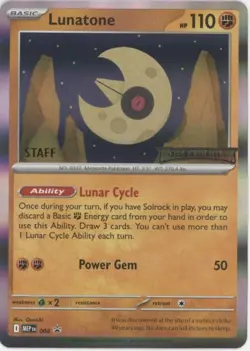 Lunatone Pokemon Mega Evolution Staff Promo #004 - Image 1