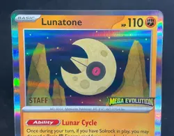 Lunatone Pokemon Mega Evolution Staff Promo #004 - Image 3