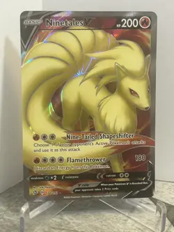 Pokemon TCG Ninetales V (Full Art) 177/192 Swsh02: Rebel Clash Holo NM - Image 1