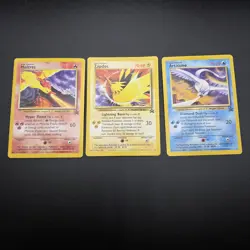 Pokemon Black Star Promo Moltres Zapdos Articuno VLP Vintage Legendary Birds Set - Image 1