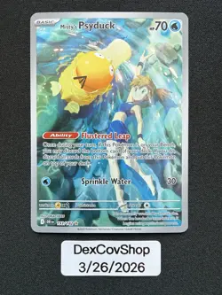 Pokemon TCG Misty's Psyduck Holofoil SV10: Destined Rivals 193/182 NM - Image 1