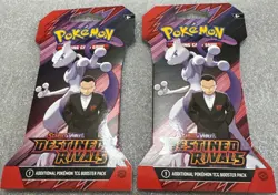 Pokemon TCG Destined Rivals Sleeved Booster Packs X2 Sealed English Random Art - Image 1