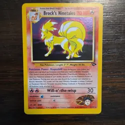 Pokemon Brock's Ninetales 3/132 Gym Challenge Holo Rare 2000 70 HP - Image 2