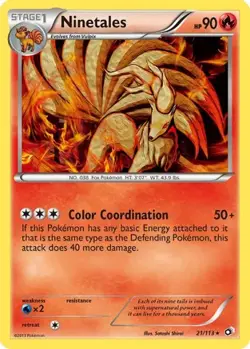 Ninetales 21/113 R Legendary Treasures Pokemon NM/M - Image 1