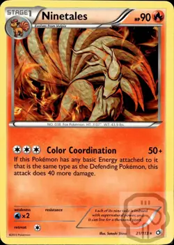 Ninetales 21/113 R Legendary Treasures Pokemon NM/M - Image 3
