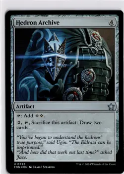 MTG Foundations FOIL Hedron Archive U 726 NM Pack Fresh ActualScan of Card - Image 1