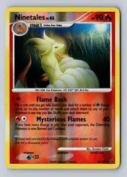 Ninetales 36/127 Rare Platinum Pokemon Reverse Holo Lightly Played - Image 1