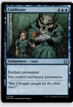MTG Foundations FOIL Confiscate U 709 NM Pack Fresh ActualScan of Card - Image 1