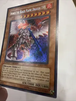 Horus The Black Flame Dragon LV8 - EEN-ENSE1 - Secret Rare - Limited Ed. - LP - Image 4