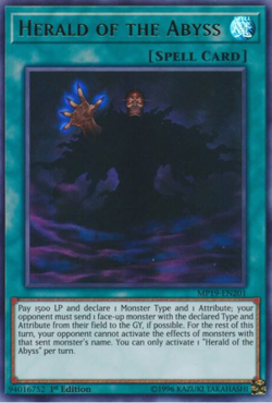 Herald of the Abyss - MP19-EN201 - NM/VLP - Ultra Rare - 1st ed - Yugioh - Image 1