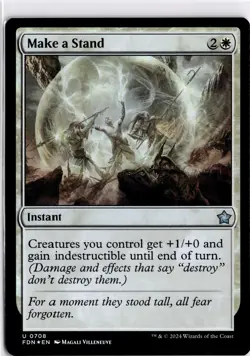 MTG Foundations FOIL Make a Stand U 708 NM Pack Fresh ActualScan of Card - Image 1