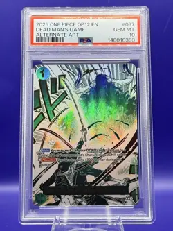 One Piece Demon Aura Nine Sword Style Dead Man's Game Alt Art OP12-037 PSA 10 - Image 1
