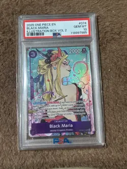 Black Maria OP08-074 Illustration Box Vol. 2 Promo One Piece 2025 English PSA 10 - Image 1