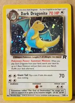Dark Dragonite Holo - *Excellent/ LP* Team Rocket Pokemon Card #5/82 WOTC - Image 1