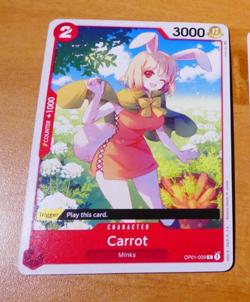 ONE PIECE ROMANCE DAWN ENGLISH CARD GAME CARTE CARROT OP01-009 EN NM - Image 1