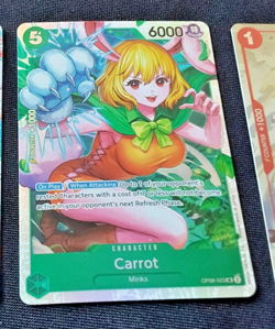 ONE PIECE ENGLISH CARD HOLO GAME CARTE CARROT OP08-023 EN MINT - Image 1