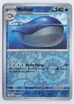 Wailord - 041/159 - Rare Card Reverse Holo Journey Together Pokemon MINT - Image 1