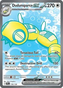 Dudunsparce ex - 178/159 - Ultra Rare Card SV09: Journey Together Pokemon MINT - Image 1