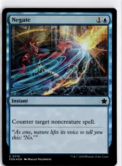 MTG Foundations FOIL Negate C 710 NM Pack Fresh ActualScan of Card - Image 1