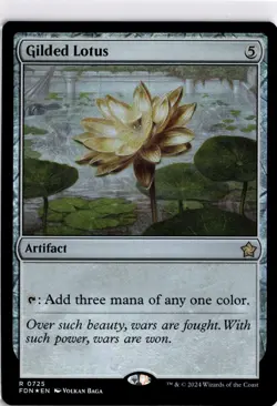 MTG Foundations FOIL Gilded Lotus R 725 NM Pack Fresh ActualScan of Card - Image 1