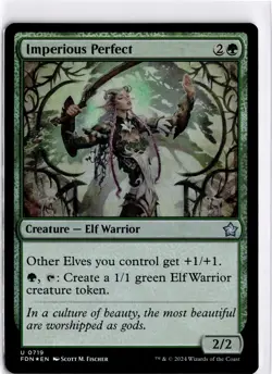 MTG Foundations FOIL Imperious Perfect U 719 NM Pack Fresh ActualScan of Card - Image 1