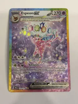 Espeon EX 155/131 Prismatic Evolutions Holo Card English, SIR, Pokemon - Image 1