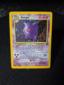 Pokemon TCG Gengar Fossil Holo Card 5/62 Unlimited Rare, LP Vintage - Image 1