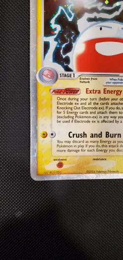 Electrode ex 107/112 Holo EX Fire Red Leaf Green 2004 Pokemon TCG Card 107 - Image 5