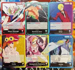 ONE PIECE Card Legacy of the Master OP12 Leader Set of 6 Complete BASE ENGLISH - Image 1