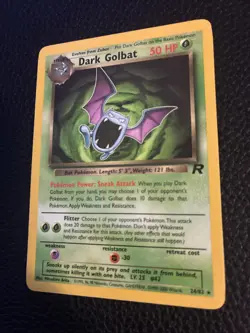 Vintage Pokemon Team Rocket Dark Golbat 24/82 Non-holo Rare WotC 2000 LP - Image 2