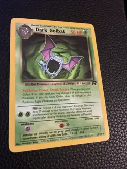 Vintage Pokemon Team Rocket Dark Golbat 24/82 Non-holo Rare WotC 2000 LP - Image 3