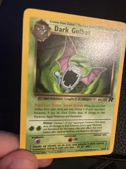 Vintage Pokemon Team Rocket Dark Golbat 24/82 Non-holo Rare WotC 2000 LP - Image 4