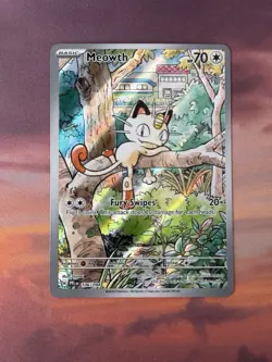 Pokemon TCG Meowth 106/094 Illustration Rare Phantasmal Flames SV NM - Image 1