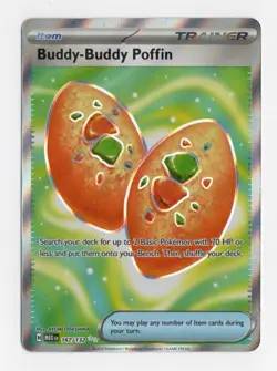 Pokemon Buddy-Buddy Poffin 167/132 Mega Evolution Ultra Rare Full Art NM 2025 - Image 1