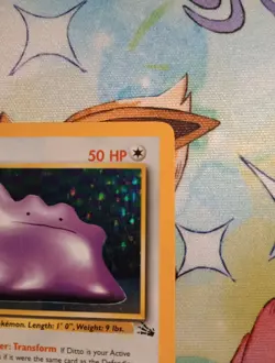 Pokemon TCG Ditto Fossil, Holo Unlimited Rare Card 3/62 - Image 2