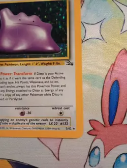 Pokemon TCG Ditto Fossil, Holo Unlimited Rare Card 3/62 - Image 3