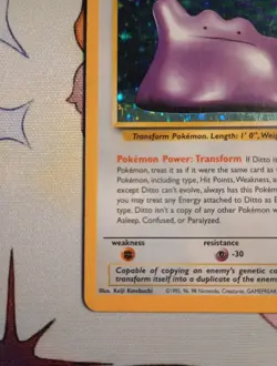 Pokemon TCG Ditto Fossil, Holo Unlimited Rare Card 3/62 - Image 4