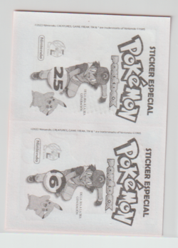 Pokemon Pokedex Sticker Pikachu #25 Charizard #6 Flash Edition Gold Star Holo - Image 2