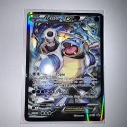 Pokemon TCG Blastoise EX XY122 Full Art Holo Black Star Promo LP - Image 2