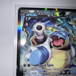 Pokemon TCG Blastoise EX XY122 Full Art Holo Black Star Promo LP - Image 4