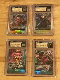 One Piece Illustration Box Vol 3 & Vol 4 CGC Pristine 10 Set - Luffy, Zoro, etc. - Image 1